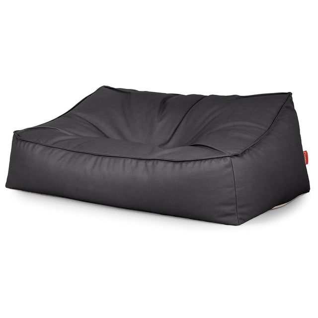 Pouf Divano Sloucher - Pelle Vegana Nero 03