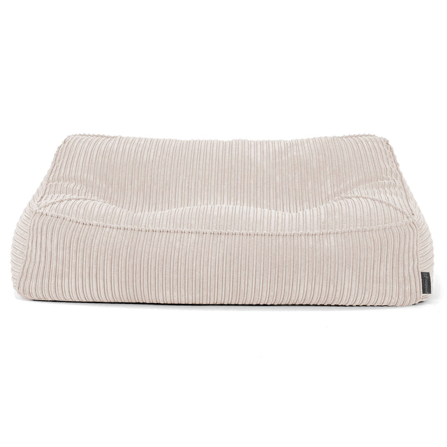 Pouf Divano Sloucher - Velluto a Coste Avorio 03