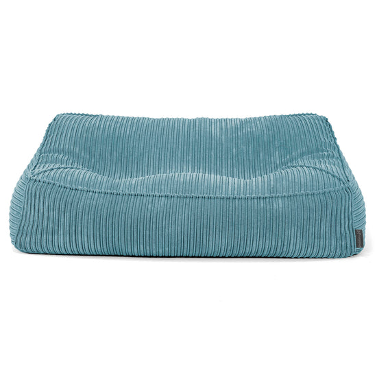 Pouf Divano Sloucher - Velluto a Coste Egeo Blu 03