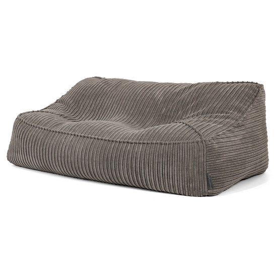 Pouf Divano Sloucher - Velluto a Coste Grafite 02