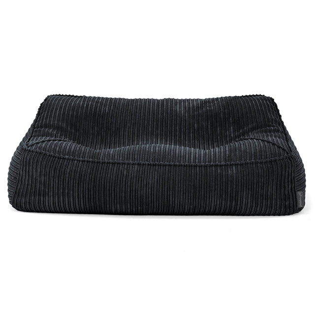 Pouf Divano Sloucher - Velluto a Coste Nero 03