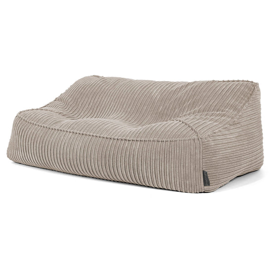 Pouf Divano Sloucher - Velluto a Coste Visone 02