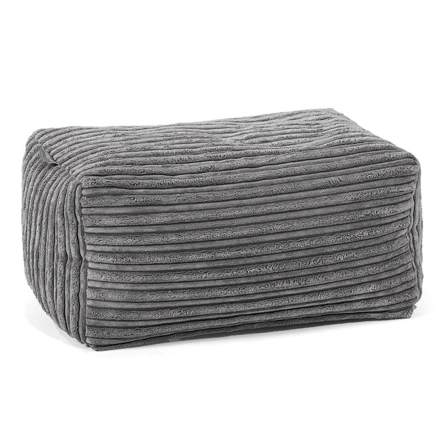 Pouf Poggiapiedi - Velluto a Coste Ardesia 01