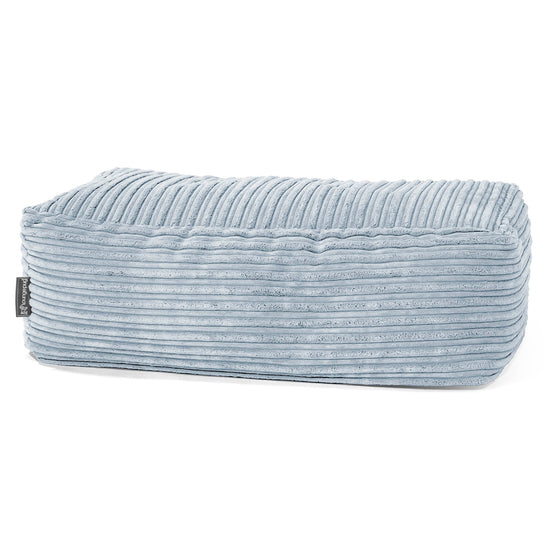 Pouf Poggiapiedi Gigante - Velluto a Coste Bebè Blu 01
