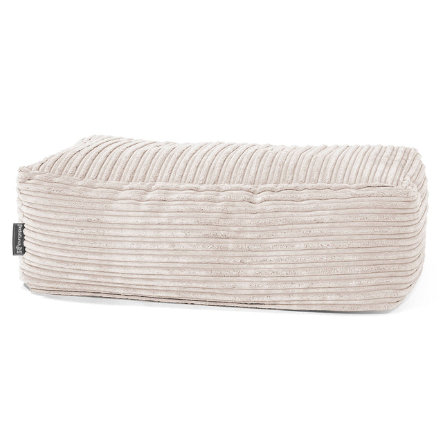 Pouf Poggiapiedi Gigante - Velluto a Coste Avorio 01