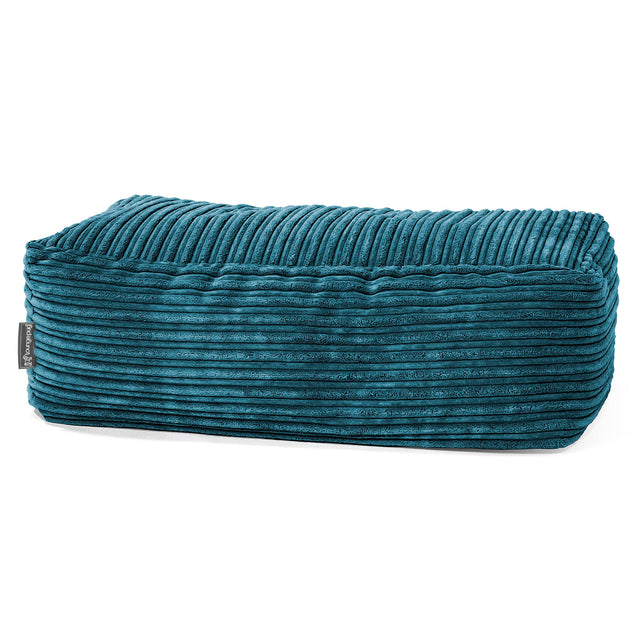 Pouf Poggiapiedi Gigante - Velluto a Coste Tiglio 01