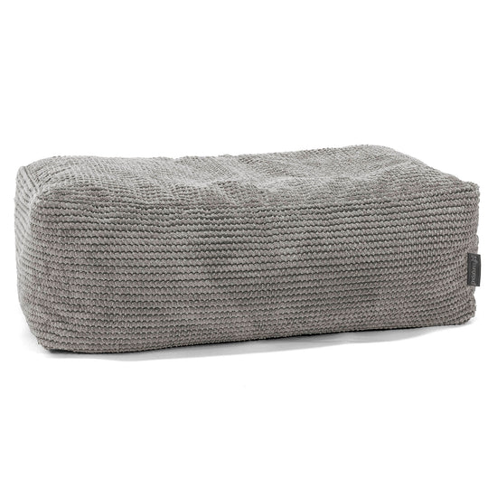 Pouf Poggiapiedi Gigante - Pompon Carbone Grigio 01