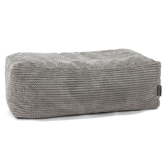 Pouf Poggiapiedi Gigante - Pompon Carbone Grigio 01