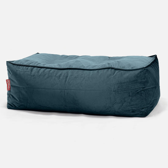 Pouf Poggiapiedi, C100L CloudSac, Imbottito Di Fiocchi Di Lattice e Poliestere - Velluto Alzavola 01