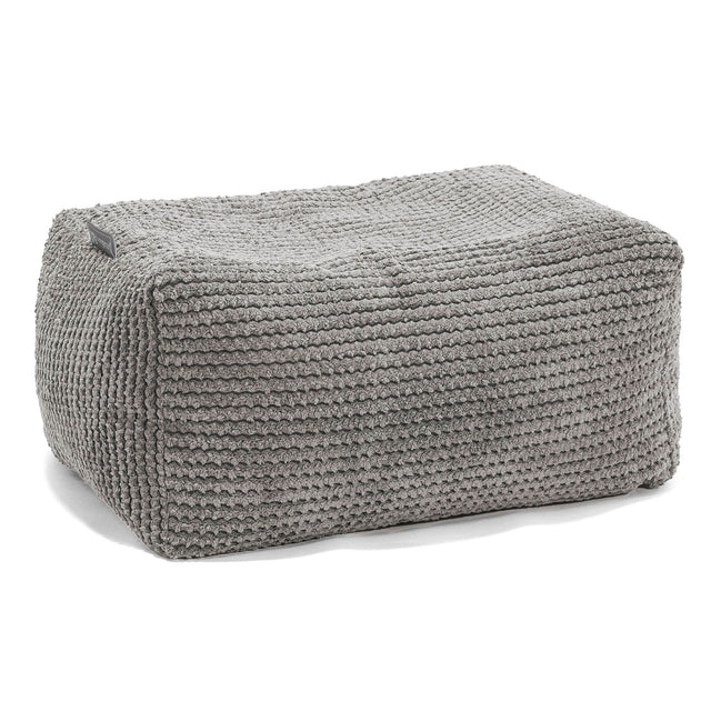 Pouf Poggiapiedi - Pompon Carbone Grigio 01