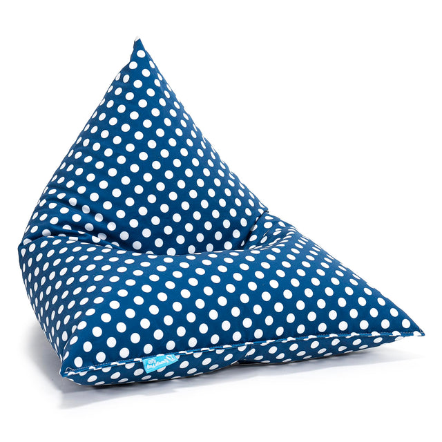 Pouf Poltrona Relax Per Bambini, Sacco - Motivo per Bambini Blu 01