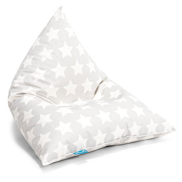 Pouf Poltrona Relax Per Bambini, Sacco - Motivo per Bambini Stella Grigio 01