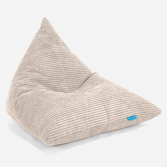 Pouf Poltrona Relax Per Bambini, Sacco - Pompon Panna 01