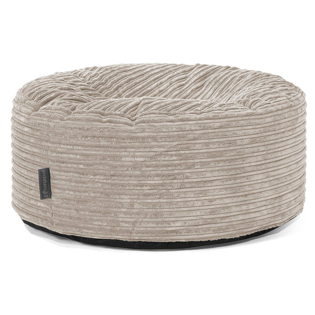 Pouf Rotondo - Velluto a Coste Visone 01