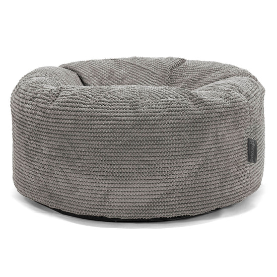 Pouf Rotondo - Pompon Carbone Grigio 01