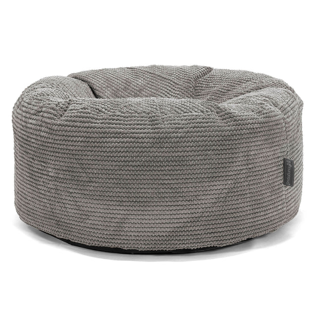Pouf Rotondo - Pompon Carbone Grigio 01