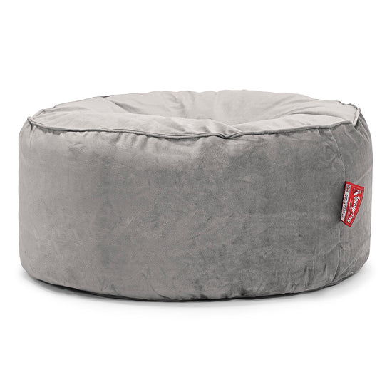Pouf Rotondo - Velluto Argento 01