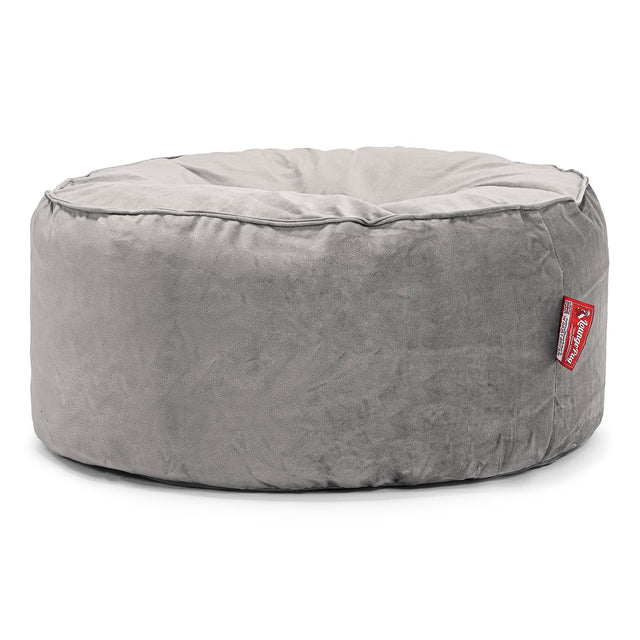 Pouf Rotondo - Velluto Argento 01
