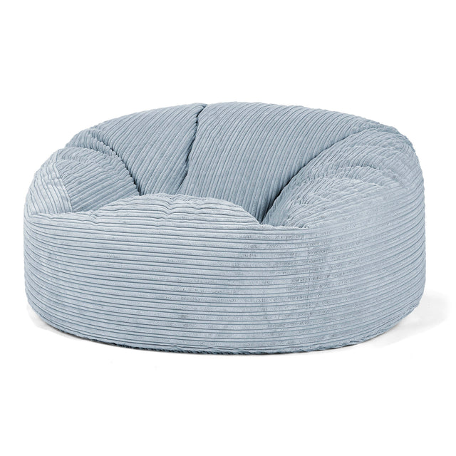 Pouf Sacco Gigante 'Mammut' - Velluto a Coste Bebè Blu 01