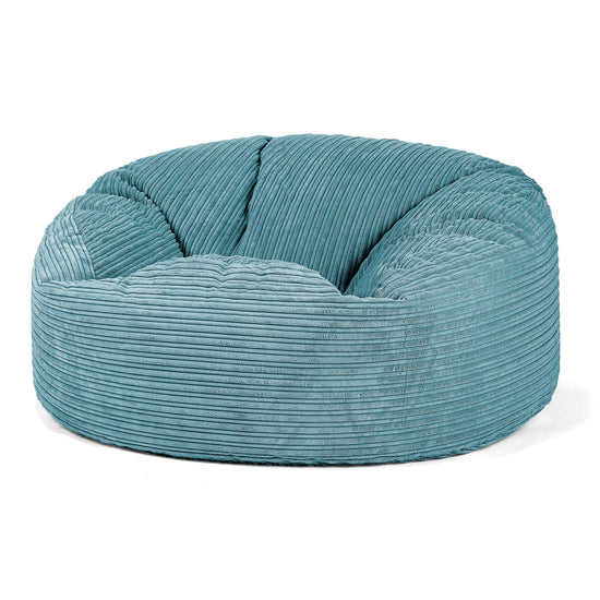 Pouf Sacco Gigante 'Mammut' - Velluto a Coste Egeo Blu 01