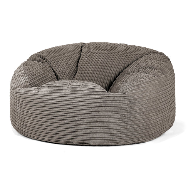 Pouf Sacco Gigante 'Mammut' - Velluto a Coste Grafite 01