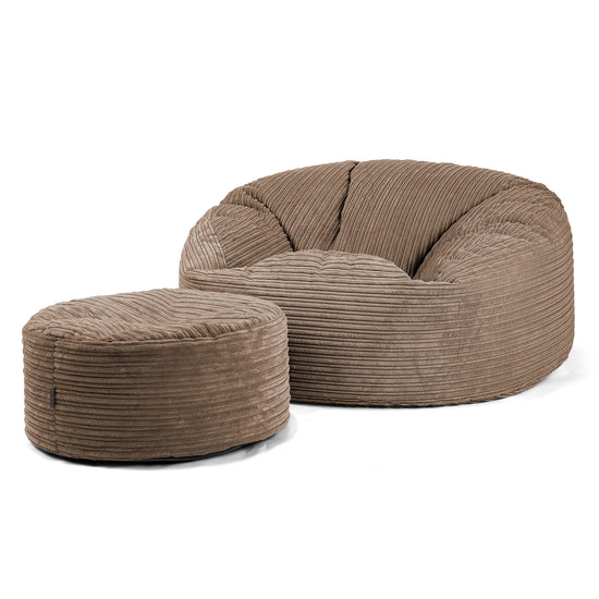Pouf Sacco Gigante 'Mammut' - Velluto a Coste Moca 04