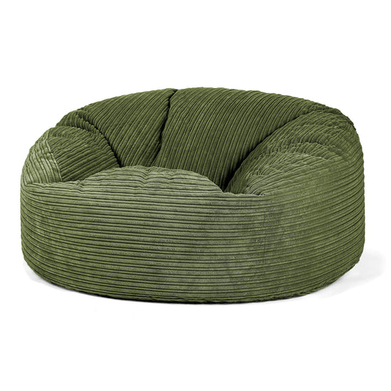 Pouf Sacco Gigante 'Mammut' - Velluto a Coste Verde Foresta 01