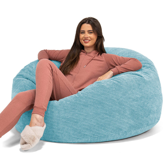 Pouf Sacco Gigante 'Mammut' - Pompon Egeo Blu 01