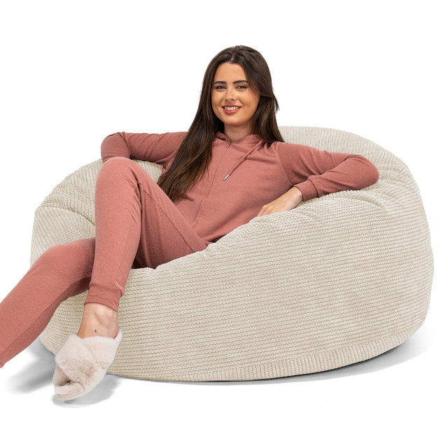 Pouf Sacco Gigante 'Mammut' - Pompon Panna 01