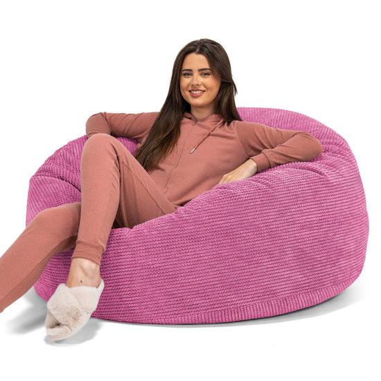Pouf Sacco Gigante 'Mammut' - Pompon Rosa 01