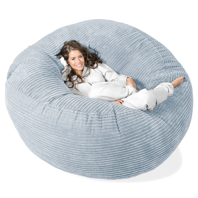 Pouf Sacco Gigante XXXL 'Mega Mammut' - Velluto a Coste Bebè Blu 01