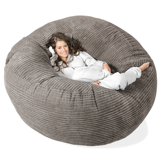 Pouf Sacco Gigante XXXL 'Mega Mammut' - Velluto a Coste Grafite 01
