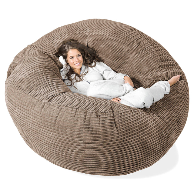 Pouf Sacco Gigante XXXL 'Mega Mammut' - Velluto a Coste Moca 01