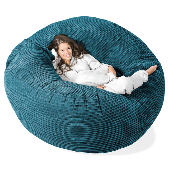 Pouf Sacco Gigante XXXL 'Mega Mammut' - Velluto a Coste Tiglio 01
