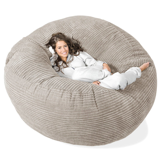 Pouf Sacco Gigante XXXL 'Mega Mammut' - Velluto a Coste Visone 01