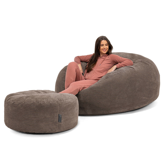 Pouf Sacco Gigante XXXL 'Mega Mammut' - Pompon Cioccolato_02