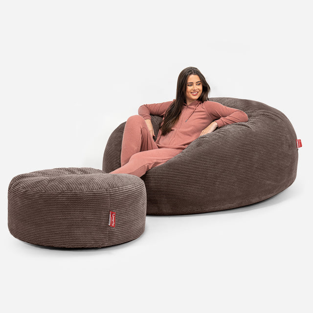 Pouf Sacco Gigante XXXL 'Mega Mammut' - Pompon Cioccolato_02