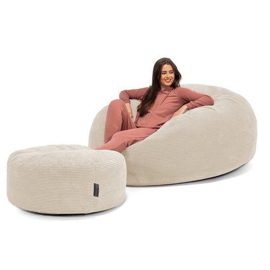 Pouf Sacco Gigante XXXL 'Mega Mammut' - Pompon Panna_02