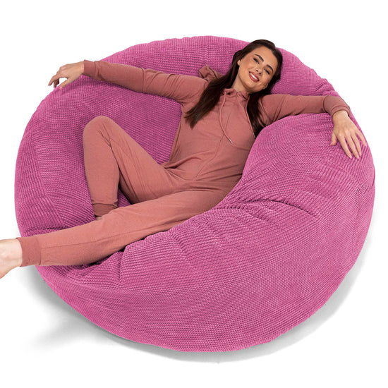 Pouf Sacco Gigante XXXL 'Mega Mammut' - Pompon Rosa_01