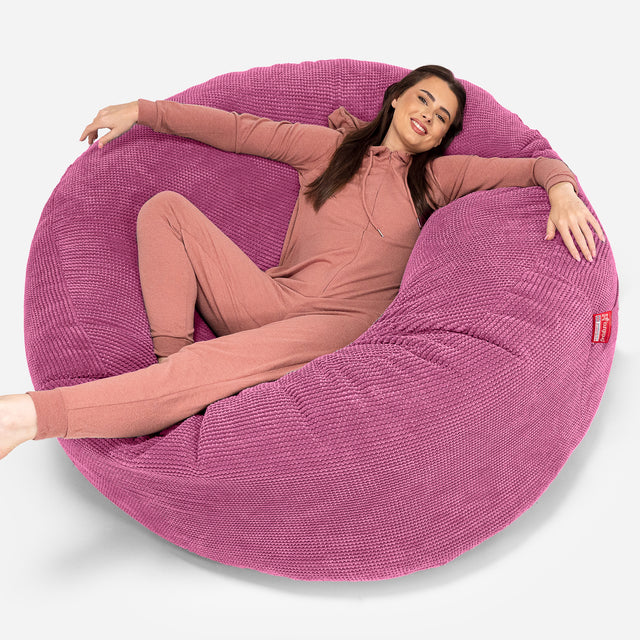 Pouf Sacco Gigante XXXL 'Mega Mammut' - Pompon Rosa_01