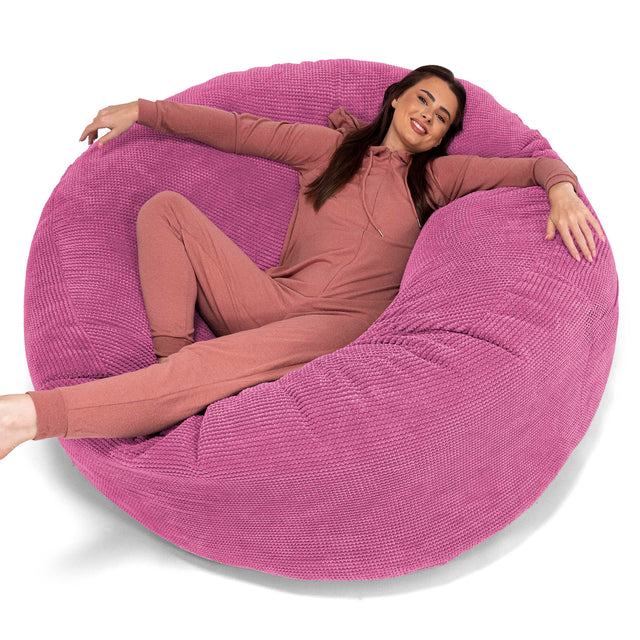 Pouf Sacco Gigante XXXL 'Mega Mammut' - Pompon Rosa_01