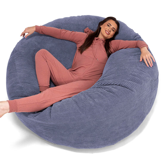 Pouf Sacco Gigante XXXL 'Mega Mammut' - Pompon Viola_01