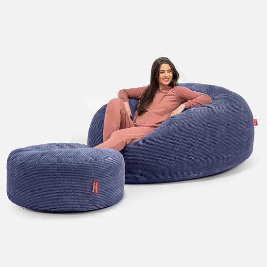 Pouf Sacco Gigante XXXL 'Mega Mammut' - Pompon Viola_02