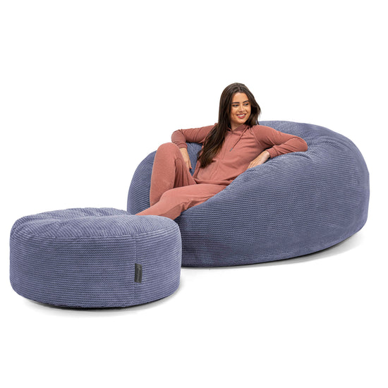 Pouf Sacco Gigante XXXL 'Mega Mammut' - Pompon Viola_02