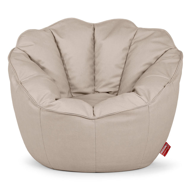 Sedia Pouf Sacco Natalia Sacco - Pelle Vegana Avorio 01