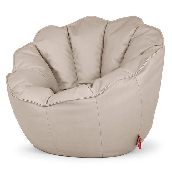 Sedia Pouf Sacco Natalia Sacco - Pelle Vegana Avorio 02