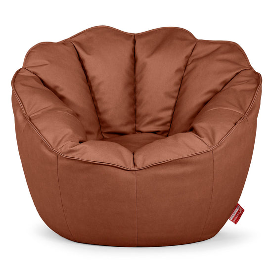 Sedia Pouf Sacco Natalia Sacco - Pelle Vegana Castagno 01