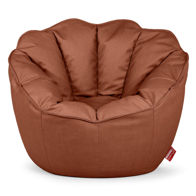 Sedia Pouf Sacco Natalia Sacco - Pelle Vegana Castagno 01