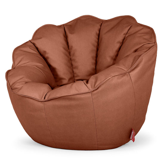 Sedia Pouf Sacco Natalia Sacco - Pelle Vegana Castagno 02