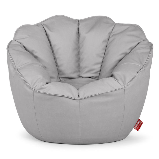 Sedia Pouf Sacco Natalia Sacco - Pelle Vegana Grigio 01
